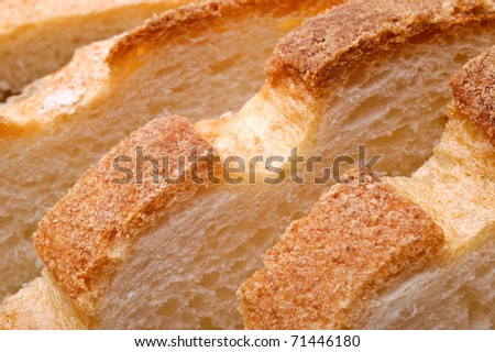 Sliced white bread texture