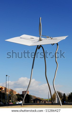 Sculpture by Antoni Llena in Olympic Village, Barcelona, it honours the poor who were uprooted from their neighbourhood