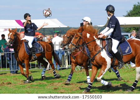 Dutch horseball team in action at the farmers day event September 14th, 2008 in Woensdrecht, Netherlands