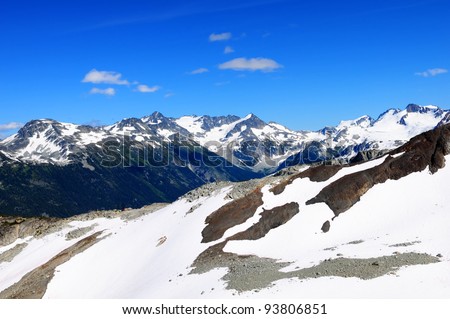 Rocky mountains at Whistler, Canada, home of the 2010 Winter Olympics
