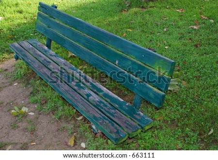 An old park bench