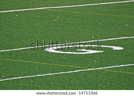 The goal line on a football field