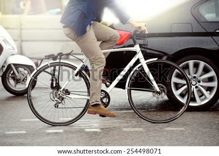Anonymous person on bike