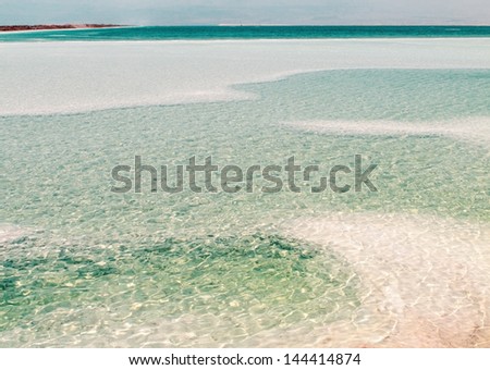 Salty water of the Dead Sea