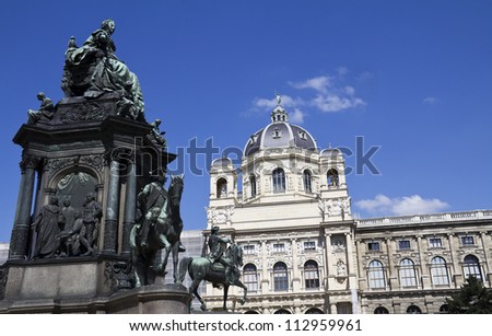 Vienna, Austria - Maria Theresia and Natural History Museum. The Old Town is a UNESCO World Heritage Site.