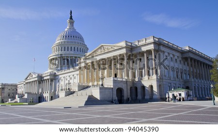 East Side Of The Us Capitol Building In Washington Dc Stock Photo 