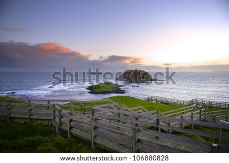 Boardwalk on Australian Coastline. Phillip Island, Victoria.