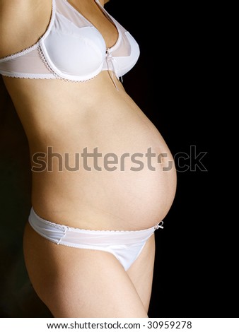 The beautiful young girl, the third trimester of pregnancy