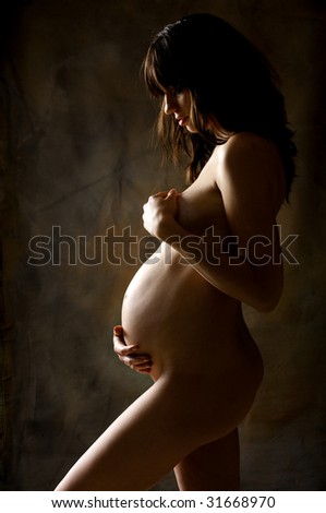The beautiful young girl, the third trimester of pregnancy