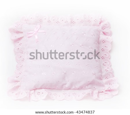 Pink small pillow for the baby