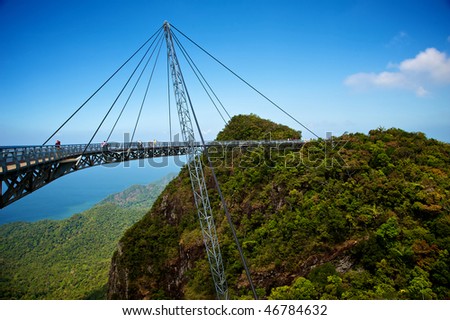 The bridge is a viewing platform. View point. Langkawi island.
