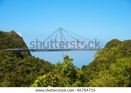 The bridge is a viewing platform. View point. Langkawi island.
