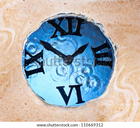 Unusual design clock with water