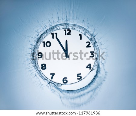 Unusual design clock with water