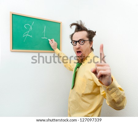 Teacher wrote on the blackboard numbers