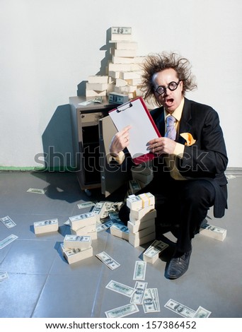 Crazy banker with bunch of money