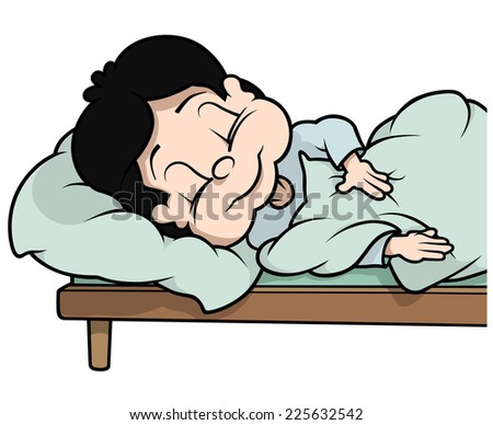 Sleeping Boy - Cartoon Illustration, Vector - 225632542 : Shutterstock