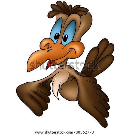 Brown Cuckoo - Cartoon Illustration - 88562773 : Shutterstock