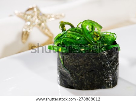sushi with seaweed