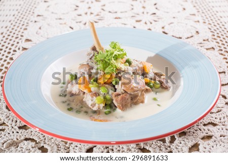 rabbit stew dish