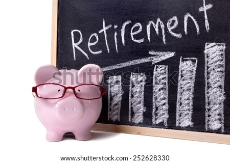 Pension fund, retirement plan growth concept.