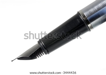 Fountain pen, ink pen, isolated