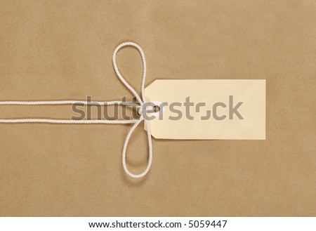 Parcel, package, brown paper background, label