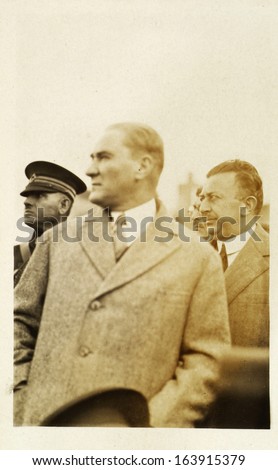ISTANBUL-Turkey,Cir ca 1920\'s :Mustafa Kemal Ataturk founder Turkish Republic .Circa 1930\'s