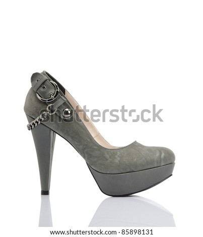 woman high heels isolated background