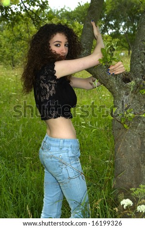Tree Hugging Woman