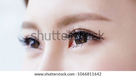 close up of beauty asia woman eye