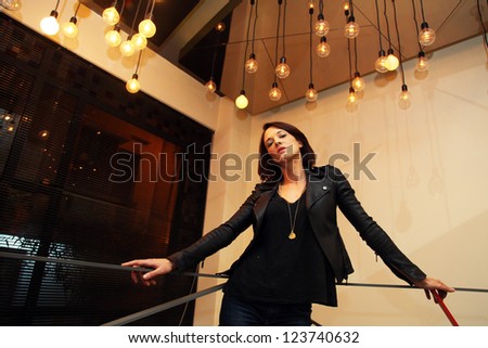 ISTANBUL, TURKEY - NOVEMBER 2: Famous Italian actress, singer, model and director Asia Argento at press meeting on November 2, 2012 in Istanbul, Turkey.