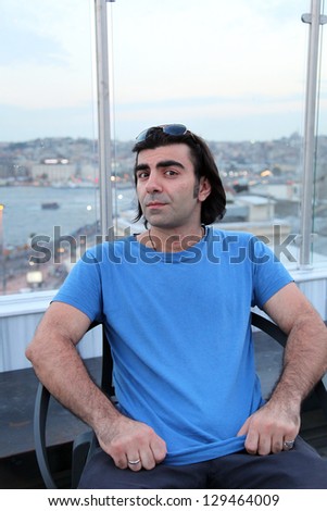 ISTANBUL, TURKEY - SEPTEMBER 14: Famous Turkish-German film director, screenwriter and producer Fatih Akin at press meeting on September 14, 2012 in Istanbul, Turkey.