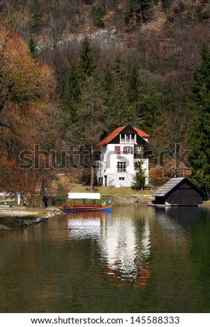 Beautiful lake house at Lake Bled in Slovenia