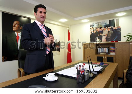 ISTANBUL, TURKEY - SEPTEMBER 12: Sisli Municipality Mayor Mustafa Sarigul at election campaign on September 12, 2007 in Istanbul, Turkey. He was elected as the candidate of CHP for the past two terms.