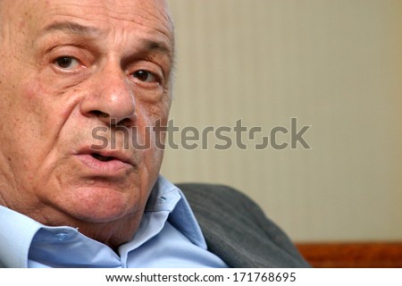 ISTANBUL, TURKEY - MAY 26: Turkish Cypriot politician and barrister Rauf Denktas portrait on May 26, 2006 in Istanbul, Turkey. Denktas founding President of the Turkish Republic of Northern Cyprus.