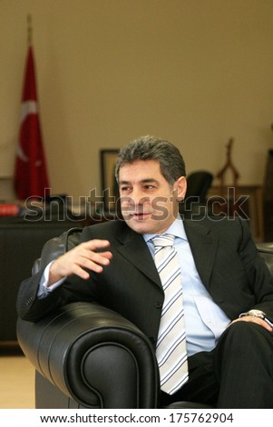 ISTANBUL, TURKEY - MARCH 23: Besiktas Municipality Mayor Ismail Unal portrait on March 23, 2007 in Istanbul, Turkey.