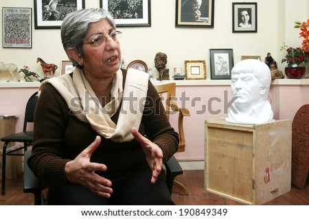 ISTANBUL, TURKEY - JANUARY 16: Turkish lawyer and writer and human rights activist Fethiye Cetin on January 16, 2008 in Istanbul, Turkey. She has represented the family of murdered editor Hrant Dink.