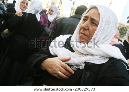 ISTANBUL, TURKEY - JANUARY 17: The Peace Mothers (Turkish= Baris Anneleri) is a women's civil rights movement in activism at Galatasaray Square on January 17, 2009 in Istanbul, Turkey.