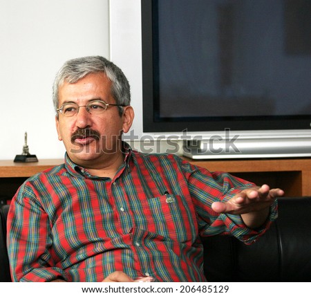 ISTANBUL, TURKEY - JULY 13: Turkish politician and libertarian socialist Ufuk Uras on July 13, 2008, Istanbul, Turkey. He is first socialist independent candidate elected to the Turkish parliament.