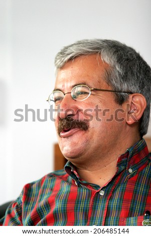 ISTANBUL, TURKEY - JULY 13: Turkish politician and libertarian socialist Ufuk Uras on July 13, 2008, Istanbul, Turkey. He is first socialist independent candidate elected to the Turkish parliament.