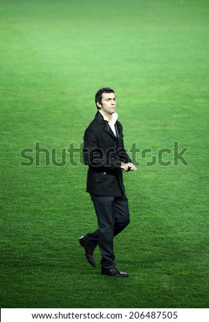 ISTANBUL, TURKEY - MARCH 6: Turkish manager, former football player and Galatasaray Football Team former legandary captain Bulent Korkmaz on March 6, 2009 in Istanbul, Turkey.