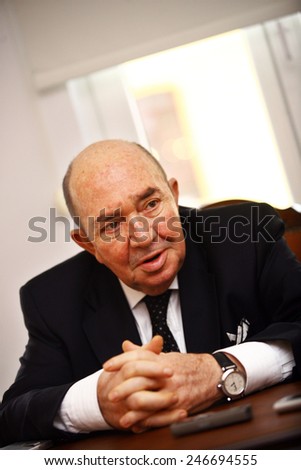 ISTANBUL, TURKEY - JANUARY 4: Famous Turkish producer, film director and screenwriter Turker Inanoglu portrait on January 4, 2011 in Istanbul, Turkey. He is the honorary president of the SESAM in 1997