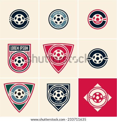 Soccer Football Club Logo Emblem Stock Vector Illustration 233711635