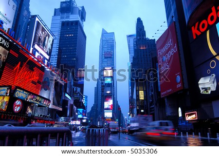 New York Time Square at dawn
