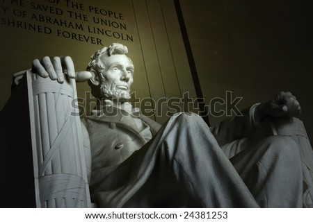 Abraham Lincoln statue at  Lincoln Memorial