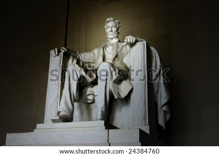Abraham Lincoln statue at  Lincoln Memorial