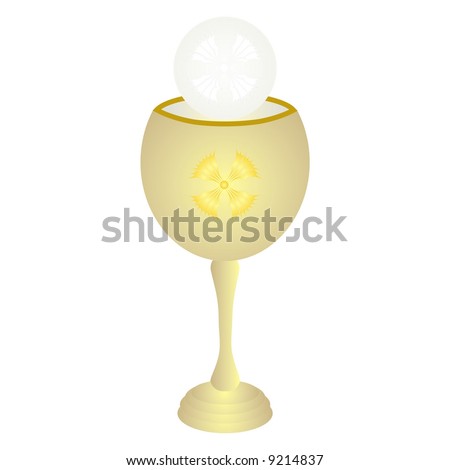 stock vector : Holly chalice and Host