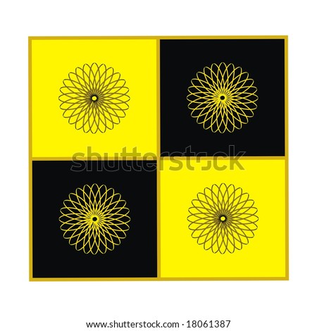 Abstract panel in yellow and black