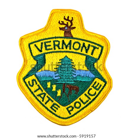 new york state police patch. stock photo : Vermont State